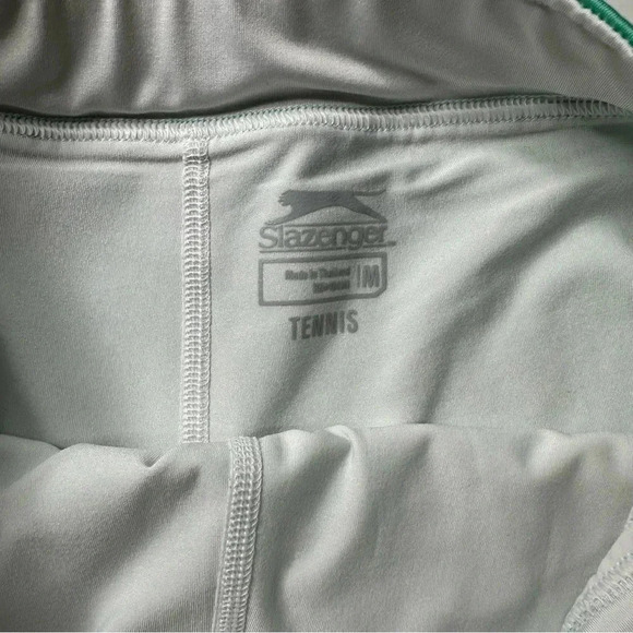 Slazenger Womens Tennis Activewear Skort Medium Green White Athletic Shorts Mini - Picture 4 of 8
